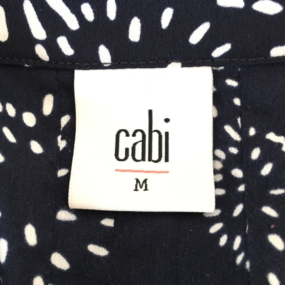 CAbi Navy and White Sleeveless Button Tank Top - Picture 3 of 3
